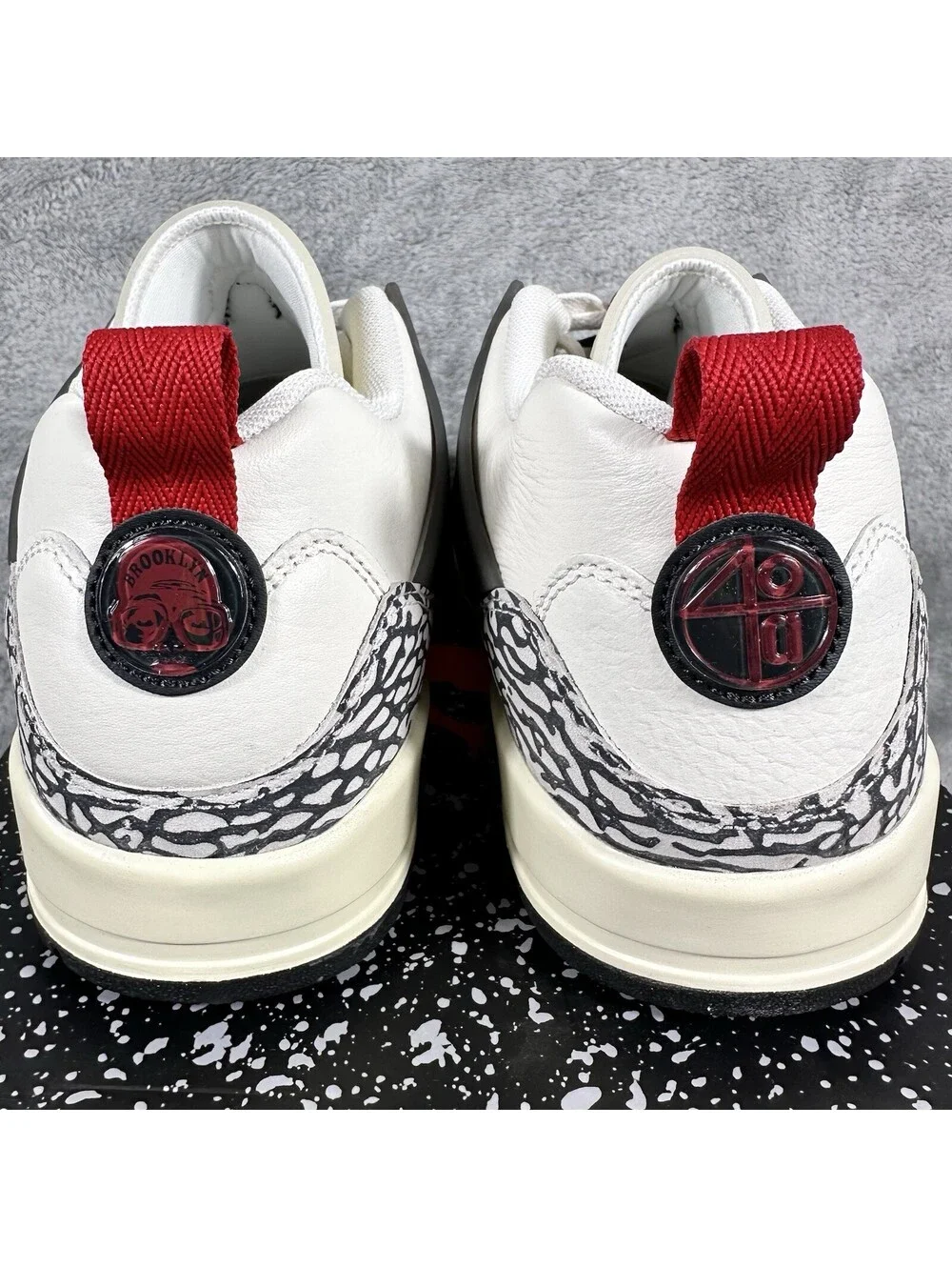Air Jordan Men’s Size 11.5 Spizike Low Sail Anthrocite Varsity Red FQ1759-116